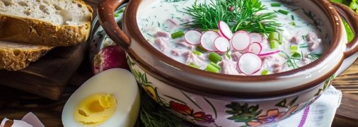 Окрошка – это легкий и освежающий суп (изображение создано с помощью ИИ)