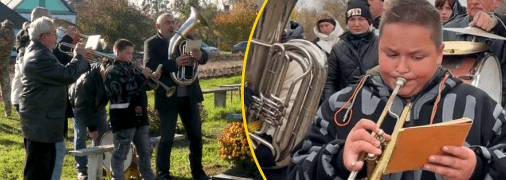 13-летний трубач бесплатно играет на похоронах военных в Ровенской области (трогательное видео)