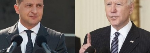 Президенты Украины и США Владимир Зеленский и Джо Байден