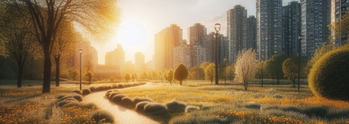 Теплый весенний день в столице