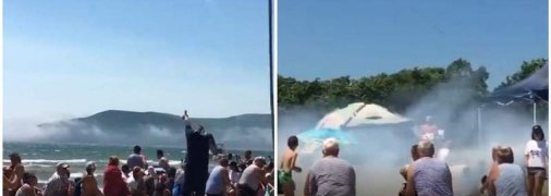 У Росії матрос прийшов на пляж і запустив в людину сигнальну ракету з нагоди дня ВМФ (відео)