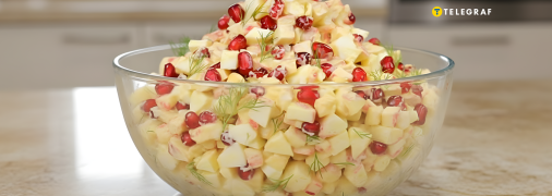 Салат із крабових паличок та граната "Червона рута"