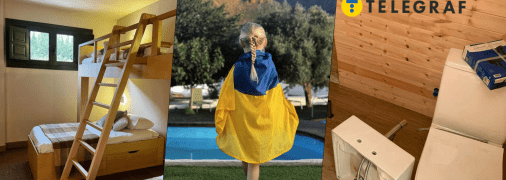 Вместо удобных комнат в стационарных зданиях некоторых детей поселили в недостроенные глэмпы. Фотоколлаж "Телеграфа".