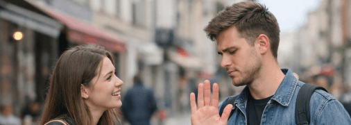 Парень отказывает девушке в знакомстве