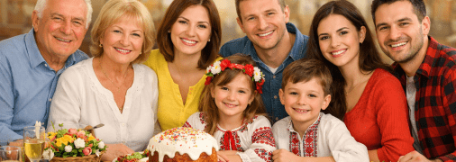 Привітання з Великоднем у листівках