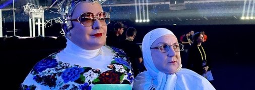 Андрей Данилко и Инна Белоконь в сценических костюмах