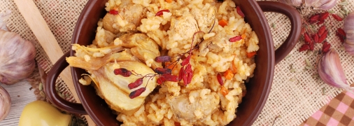 Нежный плов с куриным мясом