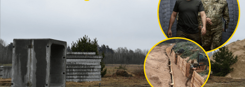 У 2024 році будівництво фортифікацій на Волині відвідав Володимир Зеленський