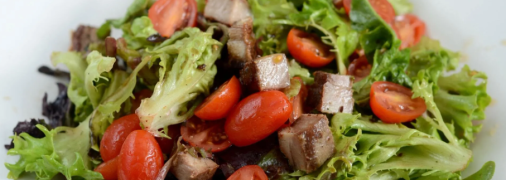 Мясной салат из остатков шашлыка