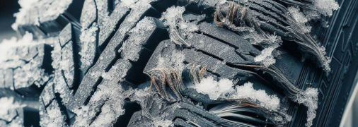 Потерта зимова шина
