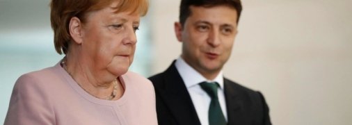 Ангела Меркель и Владимир Зеленский
