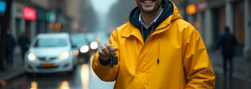 Мужчина покупает авто