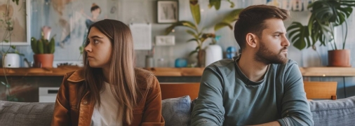 Емоційне відсторонення у стосунках (фото створене з допомогою ШІ)