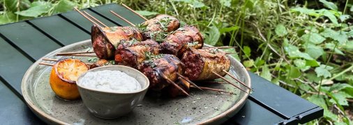 Рулетики з баклажанів з м'ясною начинкою