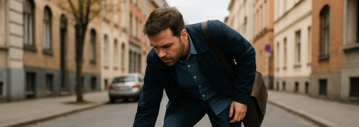 Чоловік підіймає ключі з землі