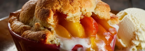 Коблер подавайте с мороженым (изображение создано с помощью ИИ)