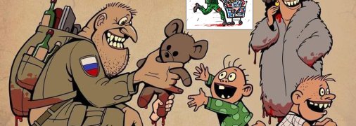 Карикатуры на русского солдата-мародера