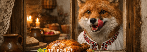 Лиса не может достать еду и "їсть облизня"