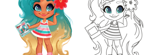 Куклы Хэйрдораблз: раскраски для детей