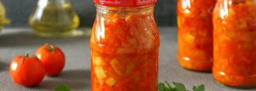 Консервовані кабачки з болгарським перцем
