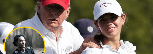 Дональд Трамп с внучкой Кай