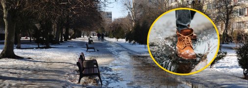 Лужи, обувь