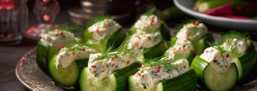 Огурцы, фаршированные фетой