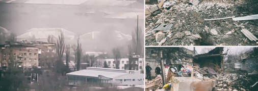 Один из снарядов попал на территорию частного дома