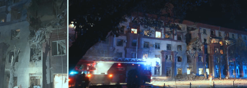 Из-за попадания вражеской ракеты во всем доме выбило окна