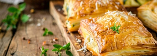 Эти слойки отлично сочетаются с первыми блюдами (изображение создано с помощью ИИ)