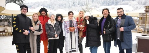 На Рождество в Карпаты приехали Ольга Сумская, Олег Собчук и Арсен Мирзоян