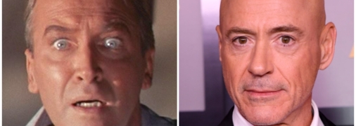 Джеймс Стюарт (ліворуч) зіграв головну роль в оригінальному "Запаморочення" 1958 року. Дауні-молодшому готується