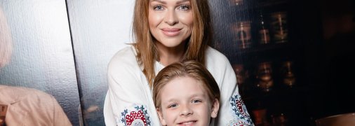 Яна Глущенко с сыном Тамерланом