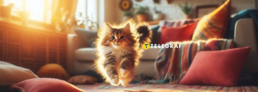 Кіт бігає по дому