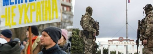 Мелитопольцы выходили на акции протеста в первые недели оккупации и ждут освобождения родного города. Фотоколлаж "Телеграфа".