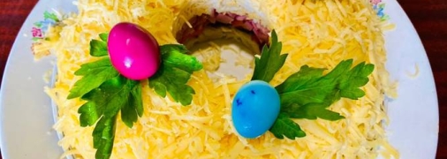 Мясной салат “Пасхальный венок”