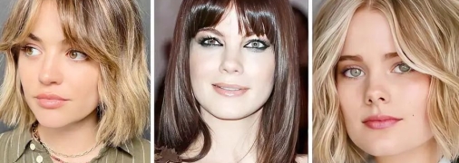 Челка-шторка идеальна для круглых форм лица