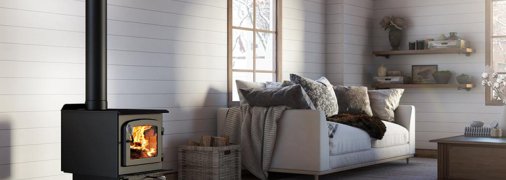 Современные буржуйки можно стильно подстроить под интерьер