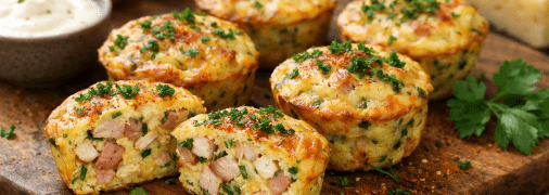 Мафины с курицей и сыром