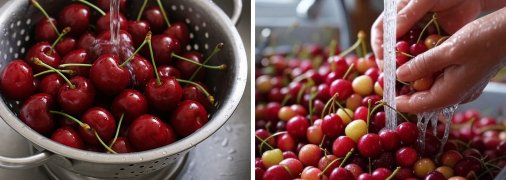 Вишню потрібно мити безпосередньо перед вживанням