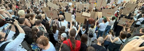 Второй день акции протеста в Киеве против принятия закона №12414