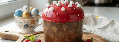 Паска с ягодной глазурью