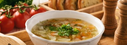 Легкий суп с капустой