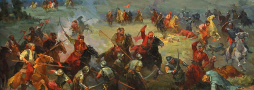 Частина діорами "Зборівська битва". Художники Степан Нечай і Світлана Нечай-Сорока. 1993–1995 рр.