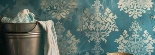 По обоям нужно тщательно догладить, чтобы сохранить его вид (изображение создано с помощью ИИ)