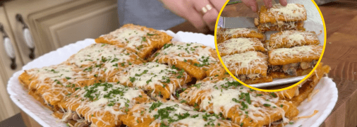 Запеченный картофель с начинкой из мяса и грибов