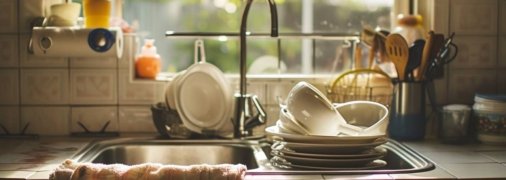 Если вы верите в приметы, лучше не мыть посуду в гостях (изображение создано с помощью ИИ)