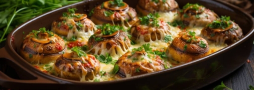 Фаршированные грибы станут украшением вашего стола (изображение создано с помощью ИИ)