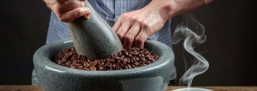 Есть действенные методы, которые помогут смолоть кофе без кофемолки (изображение создано с помощью ИИ)