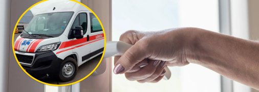 "Скорая", окно, рука женщины